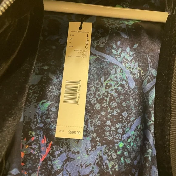 Elie Tahari Real Fox Fur Trim Velvet Down Puffer - Picture 5 of 10